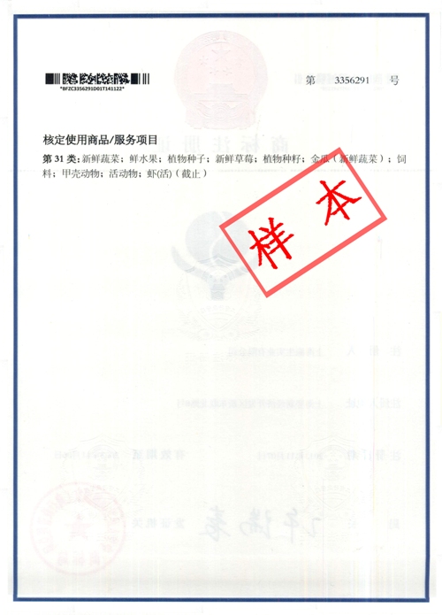 2014年新版商标注册证